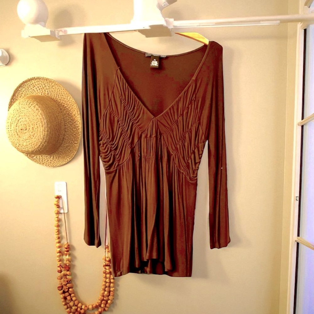 Elegant Brown Women's Top